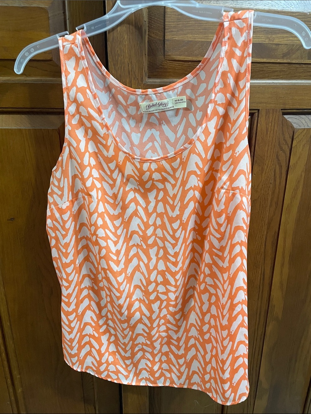 Faded Glory Peach Whisper Sleeveless Tank, lightweight Used like new Sz.M 8/10